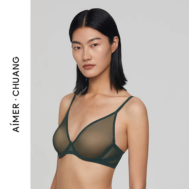 爱慕·CHUANG几何女士bra内衣软托薄模杯聚拢胸罩大杯文胸CA111351