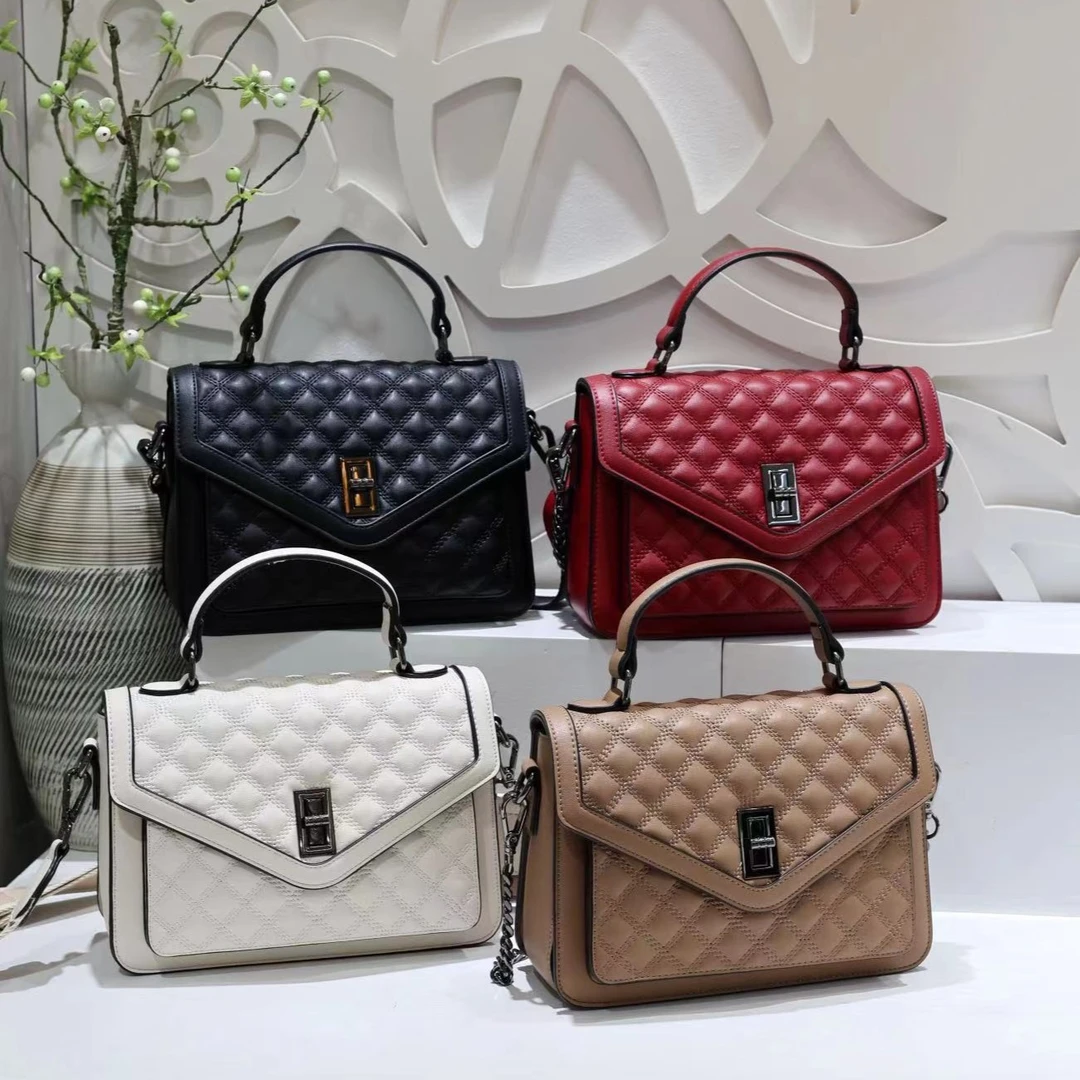 艾妃严选2026 新款经典百搭通用单肩斜挎菱格包9265-8小香风肩包