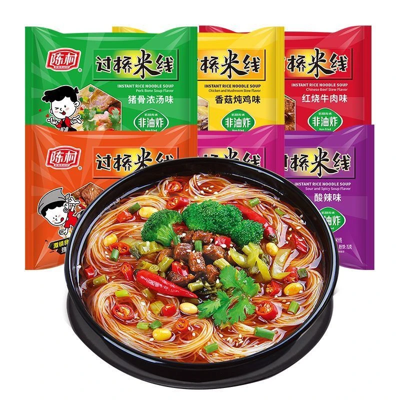 陈村过桥米线粉丝网红酸辣粉非油炸速食米粉河粉泡面袋装宵夜批发