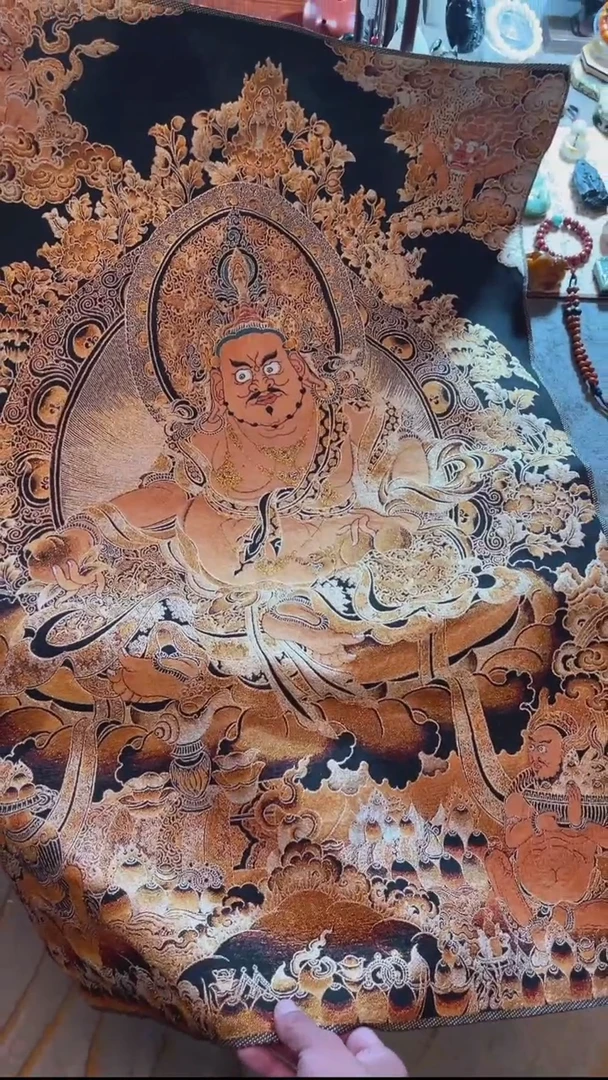【闪购商品】玛瑙吊坠未镶嵌DQ      黄财神刺绣画