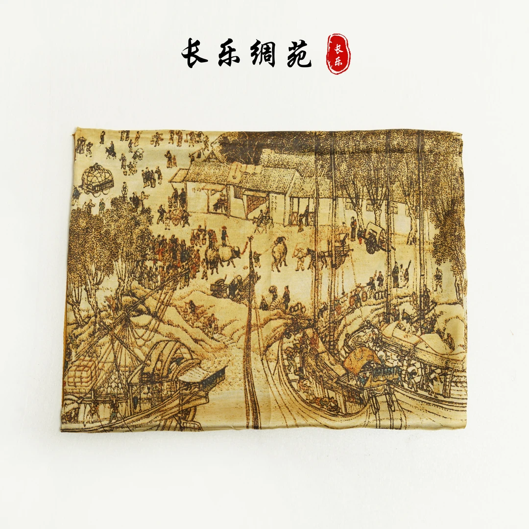 【长乐绸苑】新中式轻奢高定国风丝巾80*175（C0121）