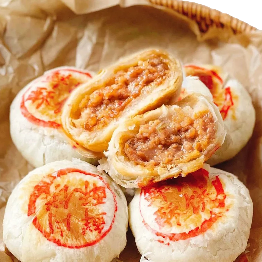 苏州特产手工现烤鲜肉月饼冷冻速食现做酥皮月饼手工糕点零食中秋