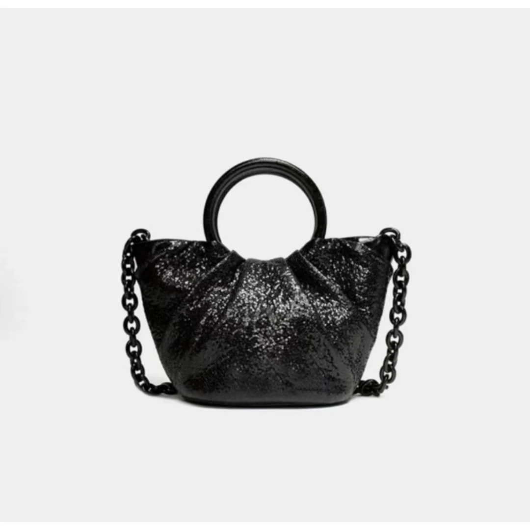 女士托特包腋下包单肩（无礼盒）手袋肩包时尚黑色