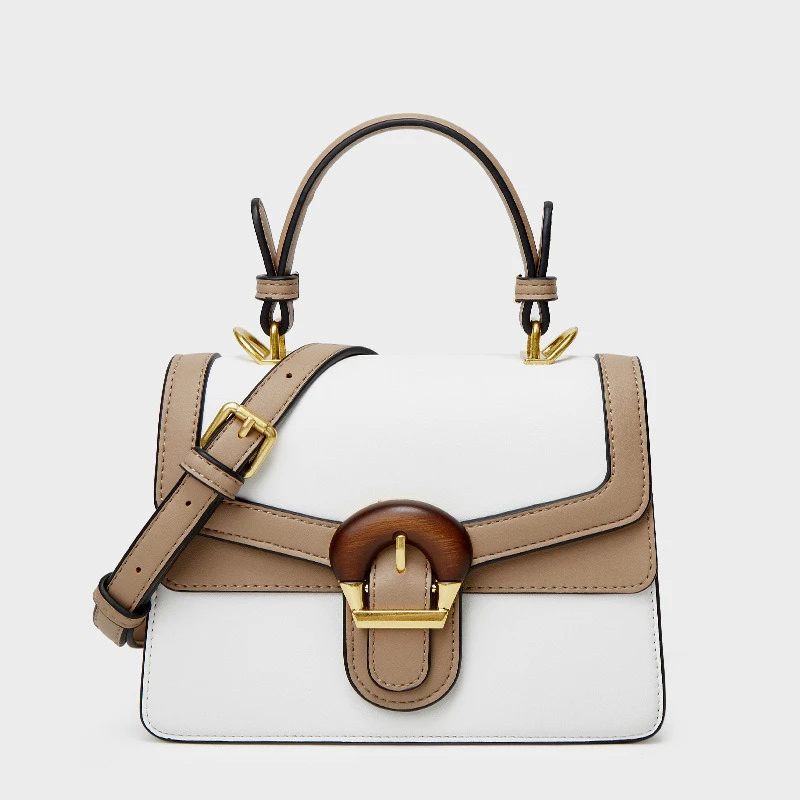 A白色时尚百搭复古经典单肩包H010