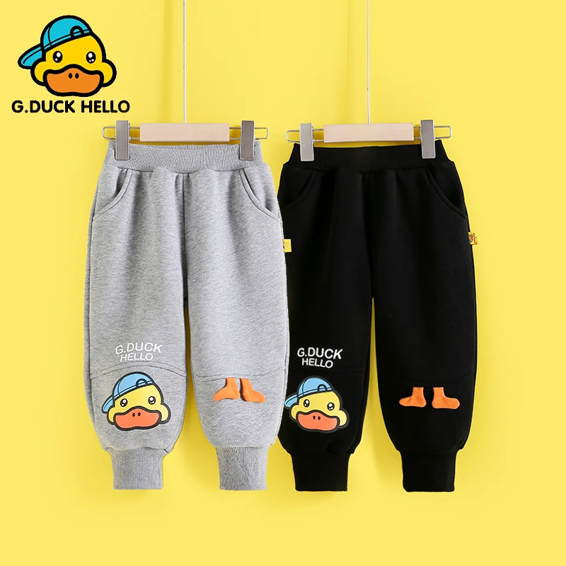 G2024007新款加绒中小童百搭可爱时尚休闲男女童加绒裤