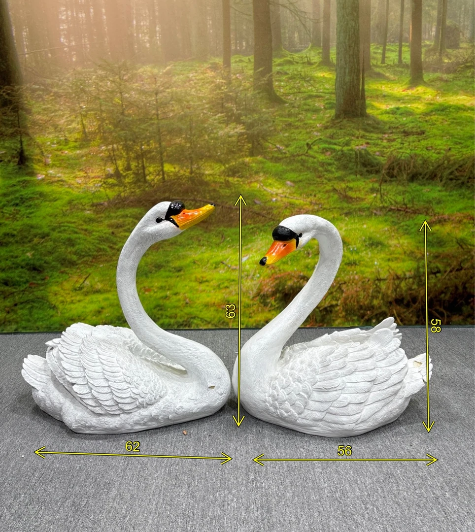 大天鹅漂浮摆件水池水塘鱼塘庭院落花园农庄民宿装饰摆件造景高档