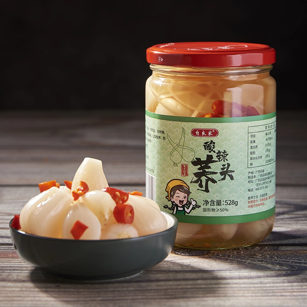 自良家广西特产新鲜酸辣藠头泡椒荞头酸微辣下饭300g/泡面先生