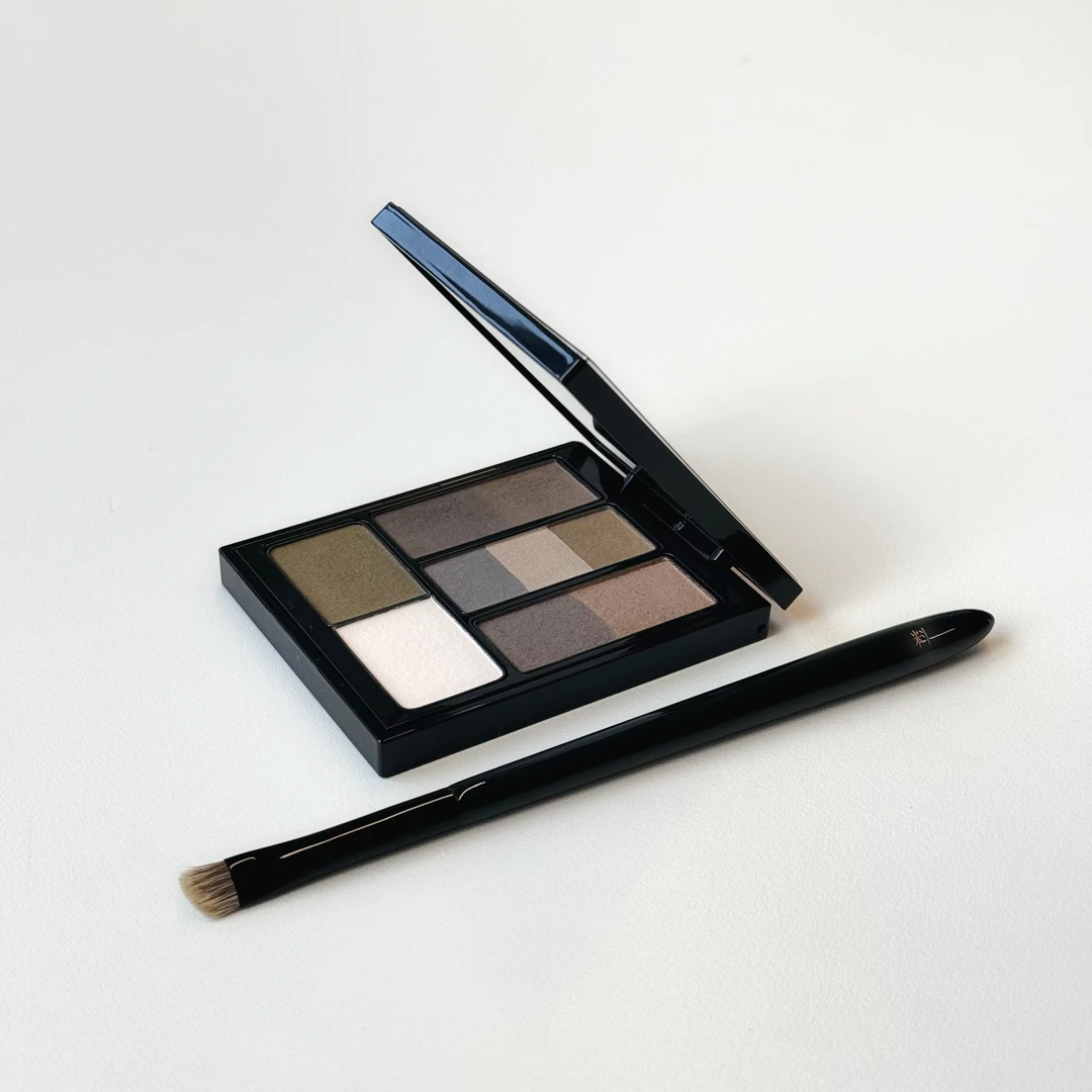 料堆堆多用仿生纤维眉粉盘10.2g送动物毛眉刷绒雾自然