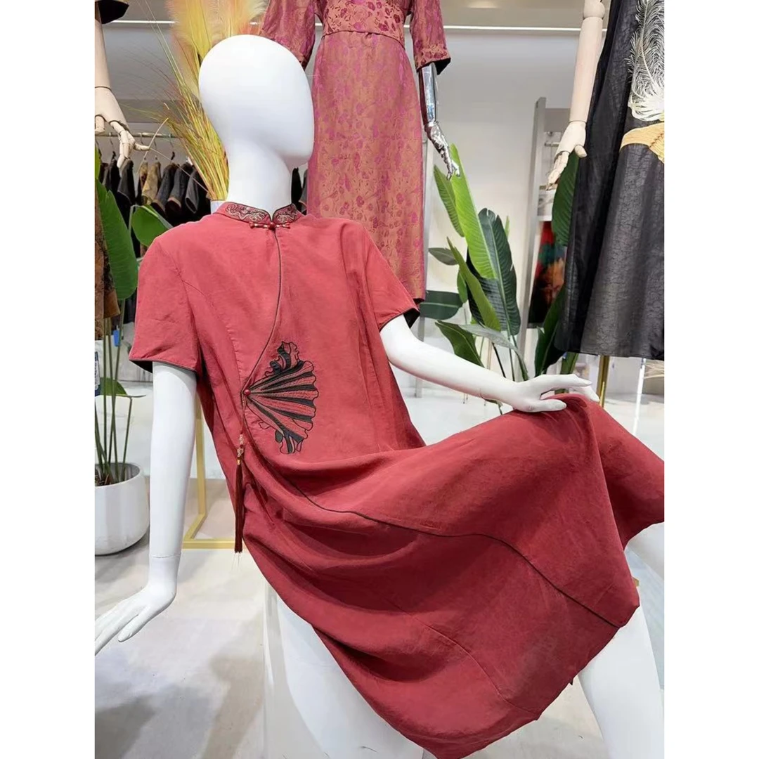 香云纱宽松连衣裙