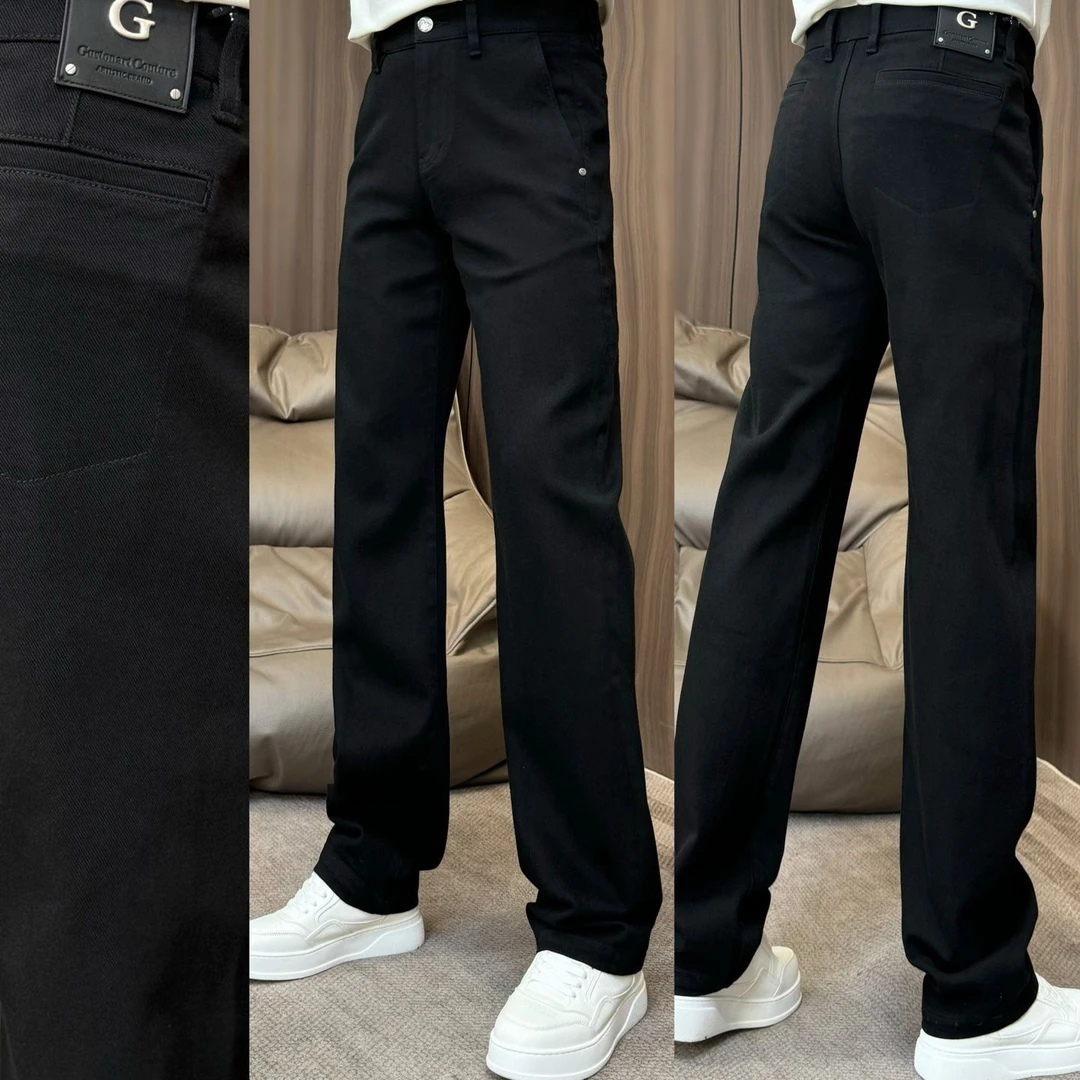 20156孙先生|裤子先生｜简约百搭男款直筒黑牛仔裤面料舒服版型正