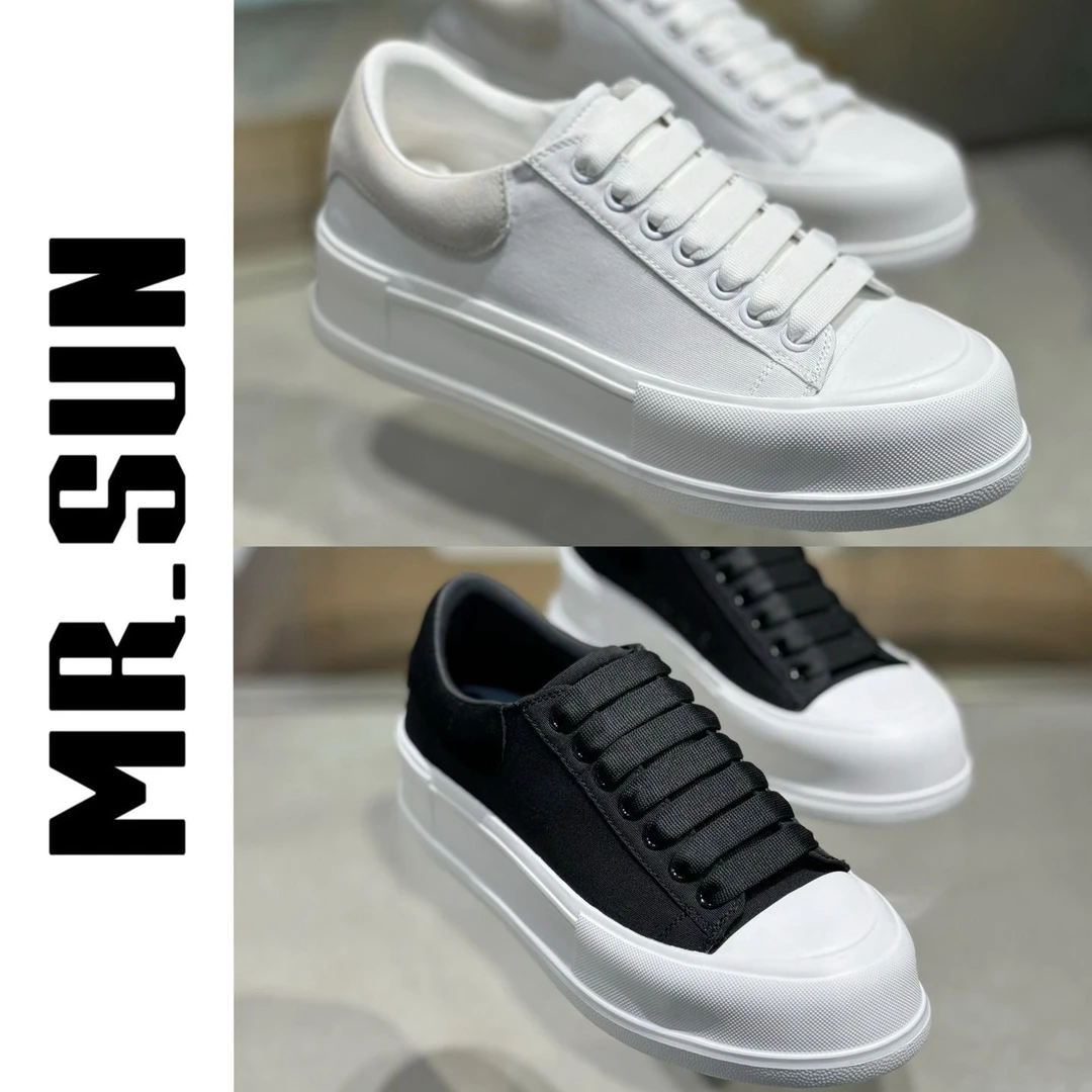 168孙先生|夏季百搭休闲鞋系带款帆布面休闲板鞋小白鞋