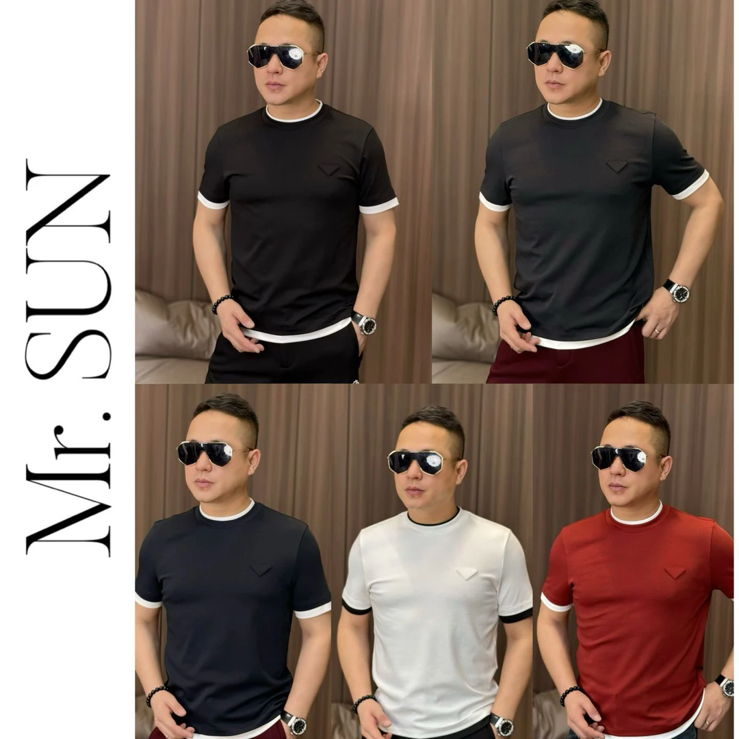 孙先生｜高奢款假两件叠穿半袖秋冬款静版打底半袖 642