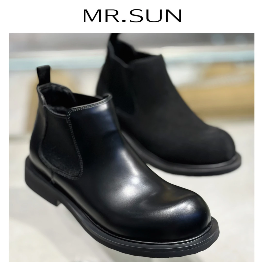 23101孙先生欧货男装秋季新款商务休闲皮鞋男士圆头翻毛皮鞋短靴