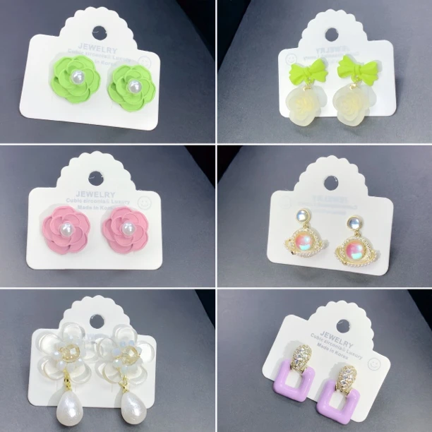 铜合金合成锆石耳饰 百搭饰品 直播链接 满宝you 不满空盒发到fu