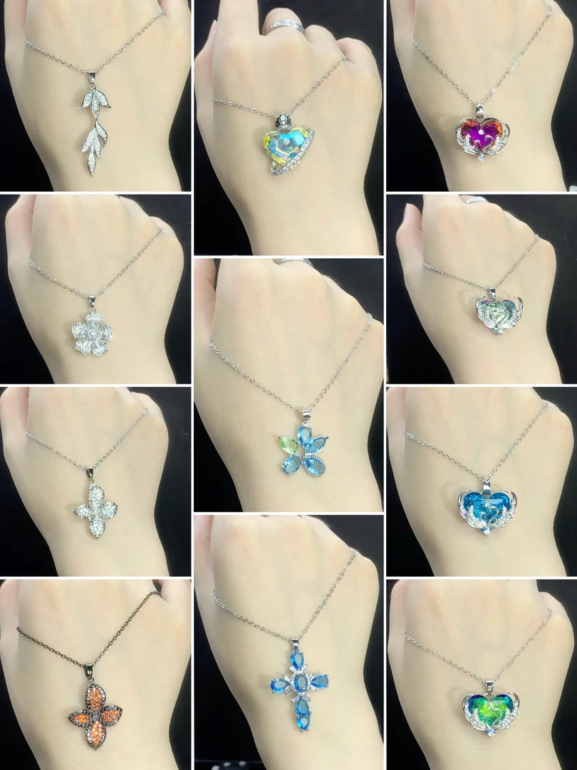 钛钢合成锆石项链 时尚百搭项链简约小众韩版气质饰品