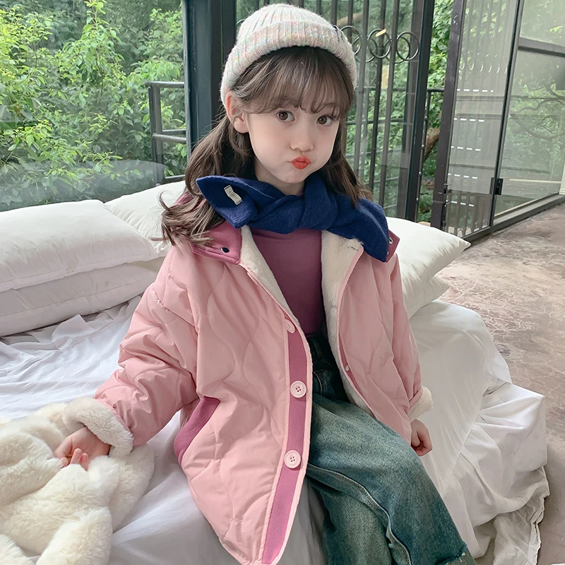 女童棉服冬装2023新款洋气儿童冬季棉袄加绒外套上衣潮3DJ2MF7510
