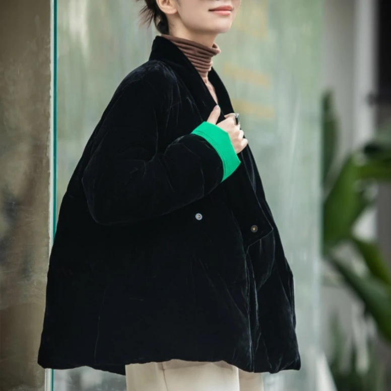 【洺姐尚品】23019冬季新款短款女士保暖时尚国风羽绒服