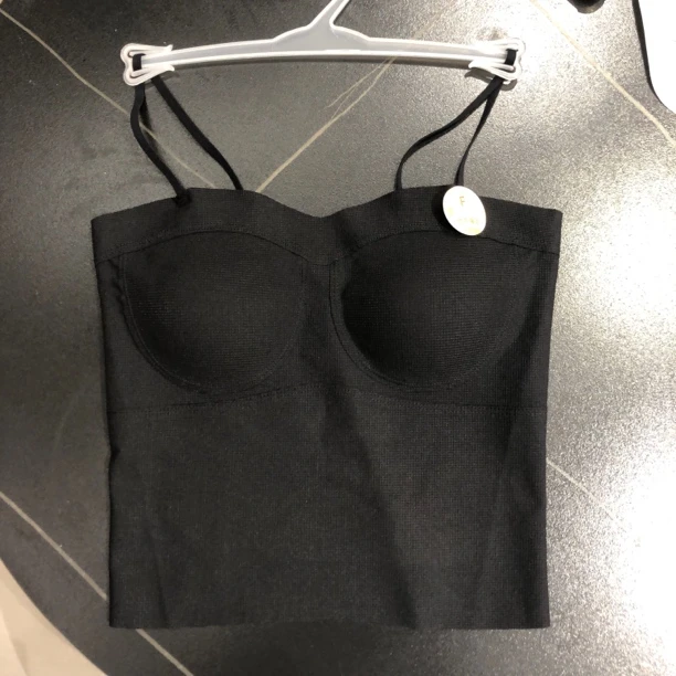 【锦瑟】时尚百搭舒适黑色美背#2519