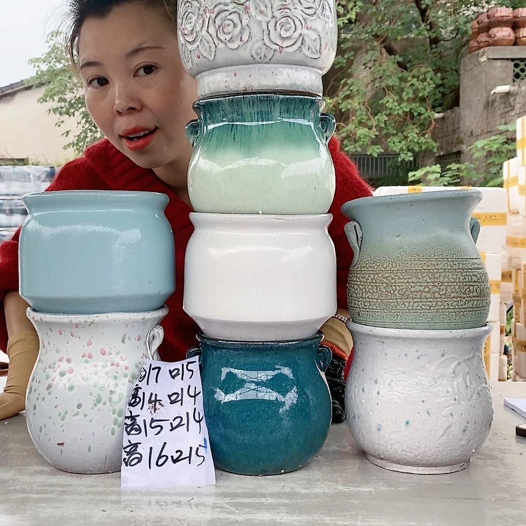 红陶20CM以下王嫂花盆1027-11框