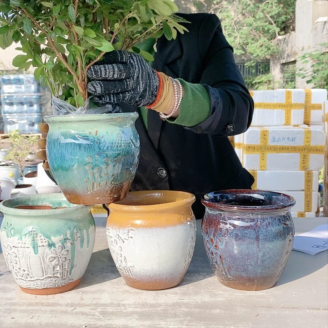 红陶20CM以下王嫂花盆1029-42