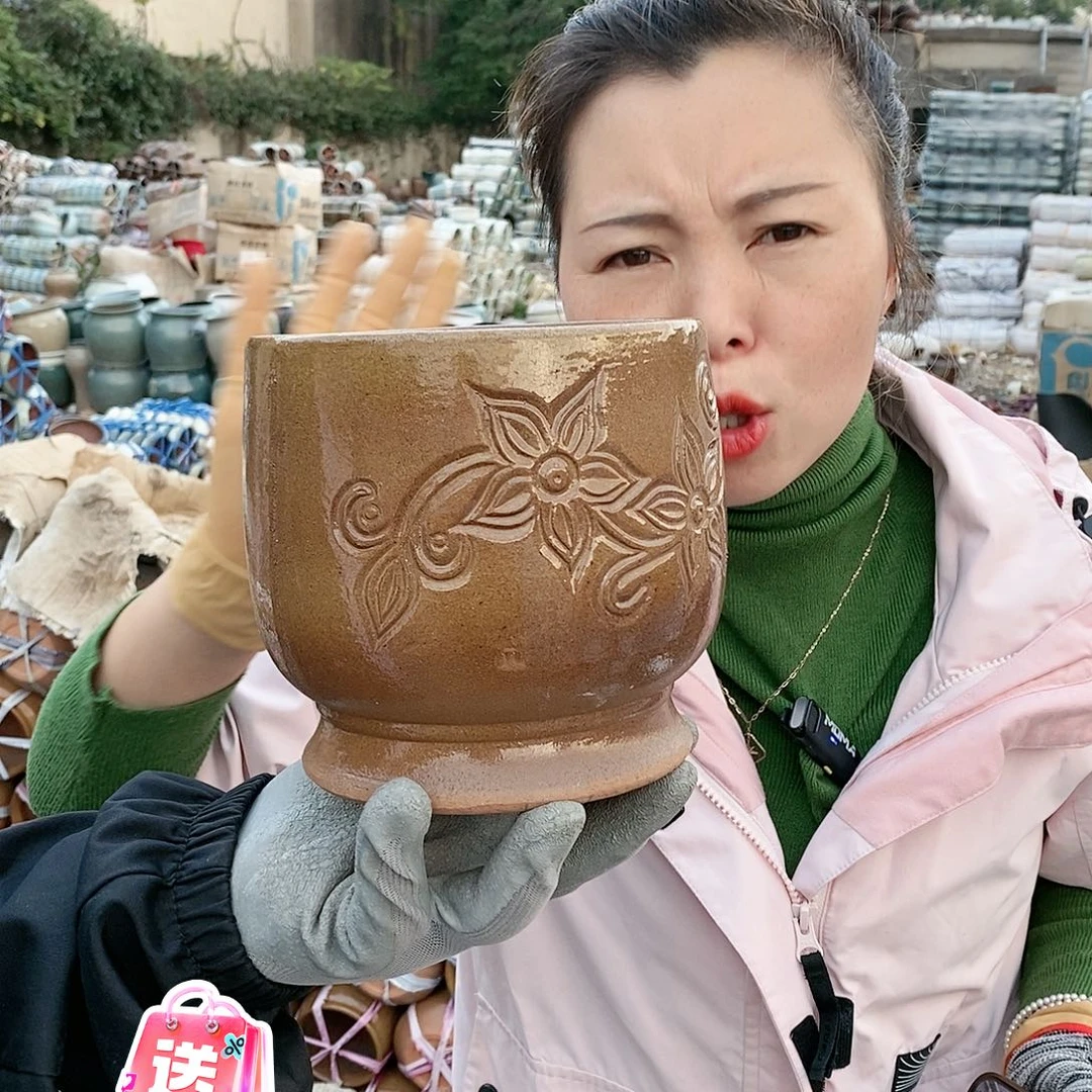 红陶王嫂花盆1105-05