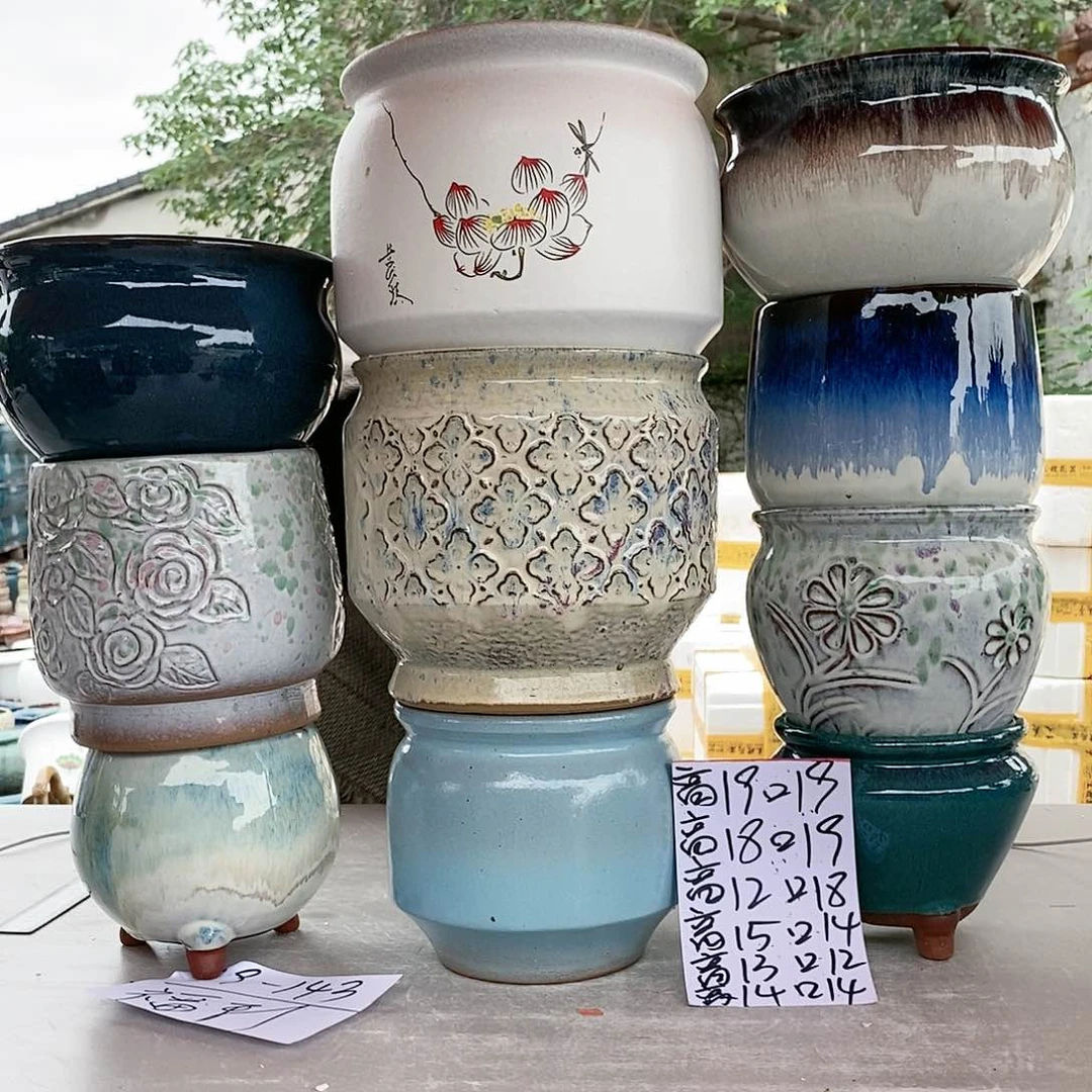 红陶20CM以下王嫂花盆1019-143框