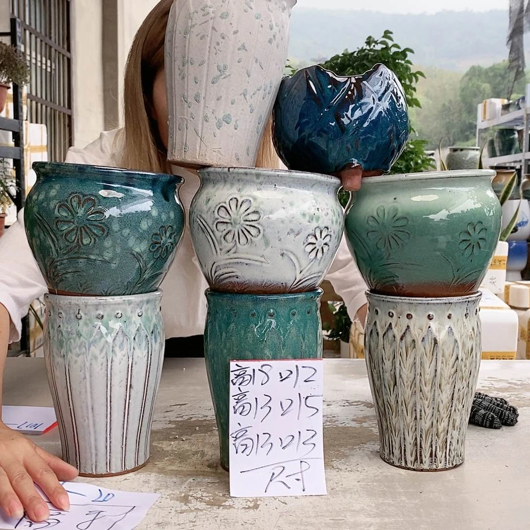 红陶20CM以下王嫂花盆1017-20框
