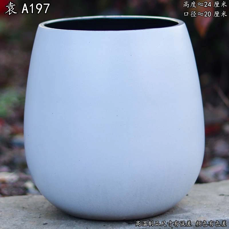 多肉粗陶花盆老桩法师花卉大口径陶罐简约透气盆A197袁白收口龙蛋