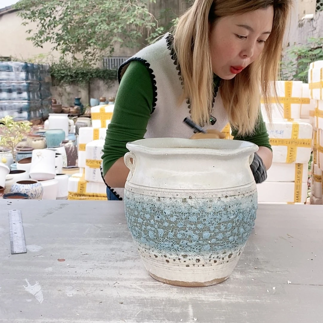 红陶20CM以下王嫂花盆1028-15