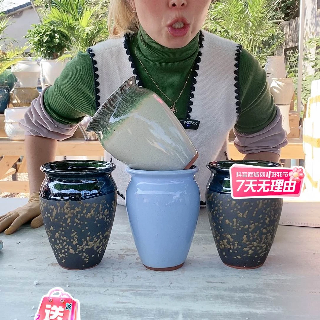 红陶王嫂花盆1106-58