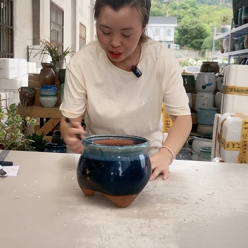【闪购商品】红陶20CM以下王嫂花盆0819-07瑕疵