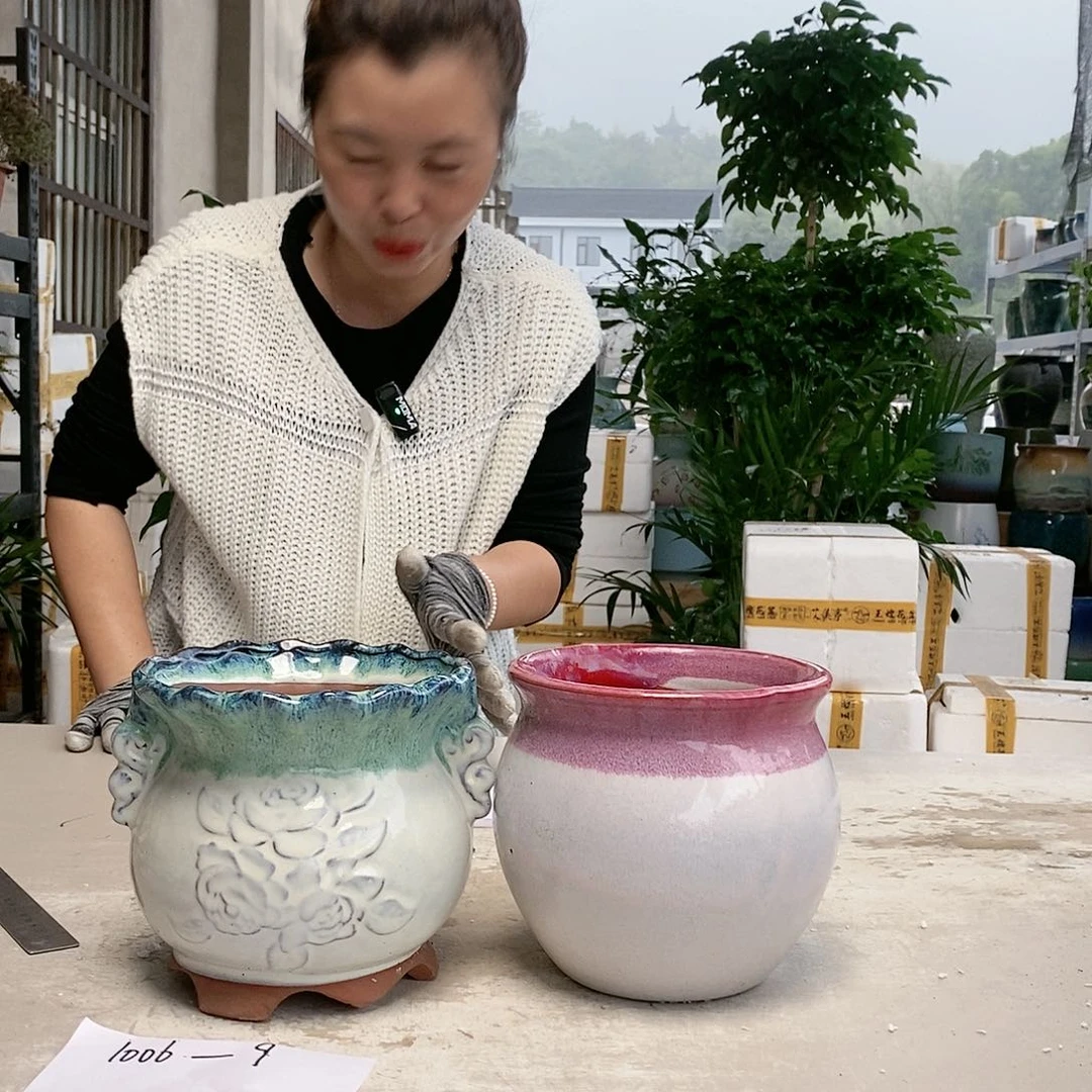 红陶20CM以下王嫂花盆1006-09瑕疵