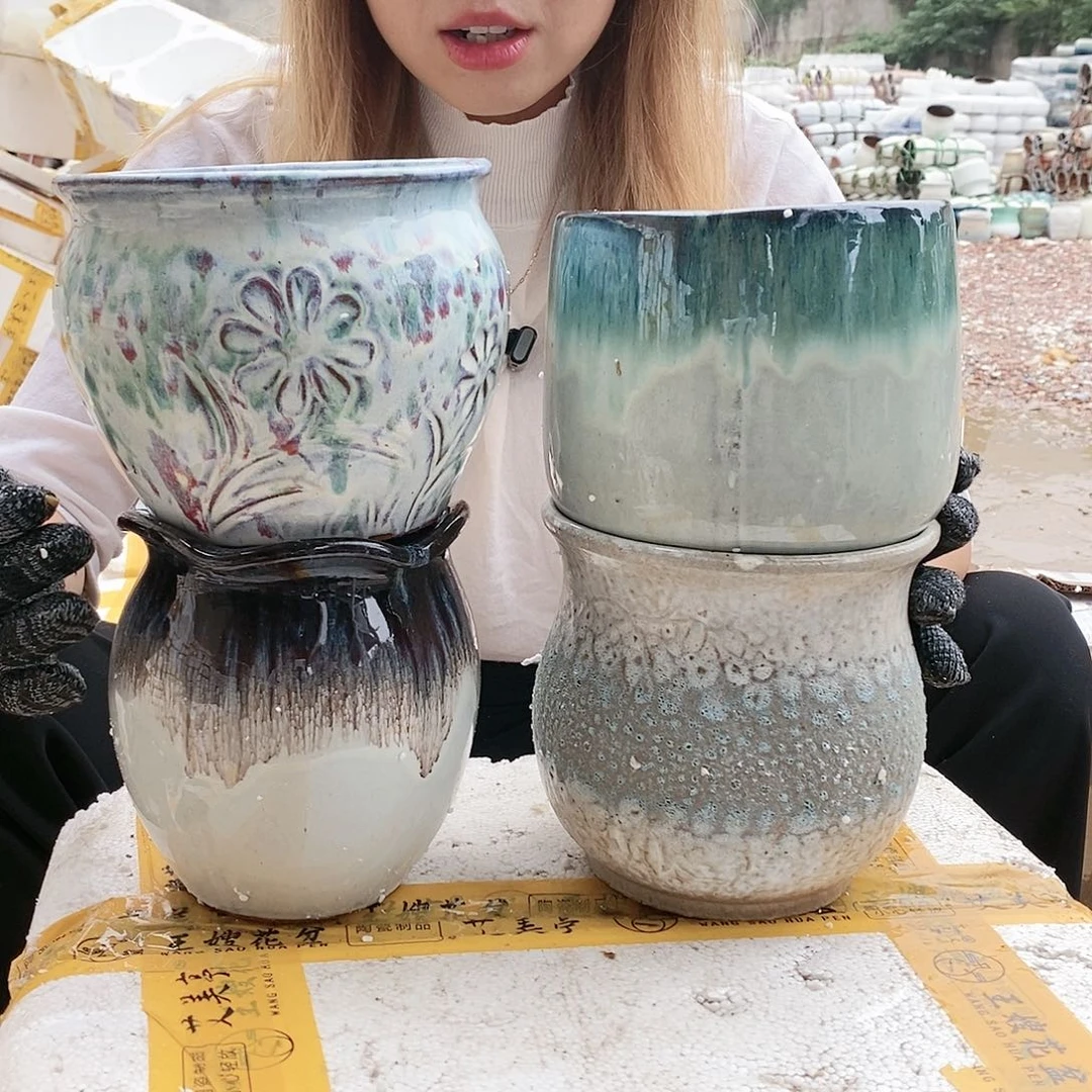 红陶20CM以下王嫂花盆1017-56