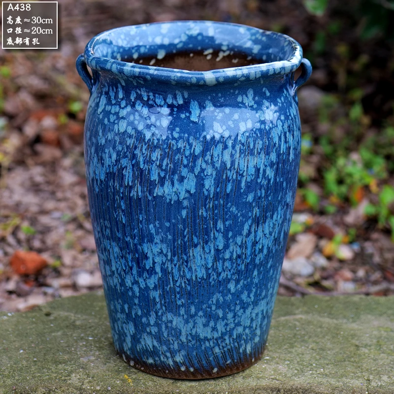 大口径多肉家用花盆陶瓷兰花三角梅陶罐绿植花卉透气紫砂盆A438