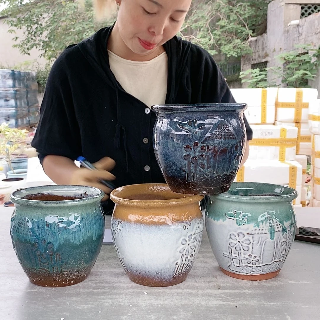 红陶20CM以下王嫂花盆1025-45欧