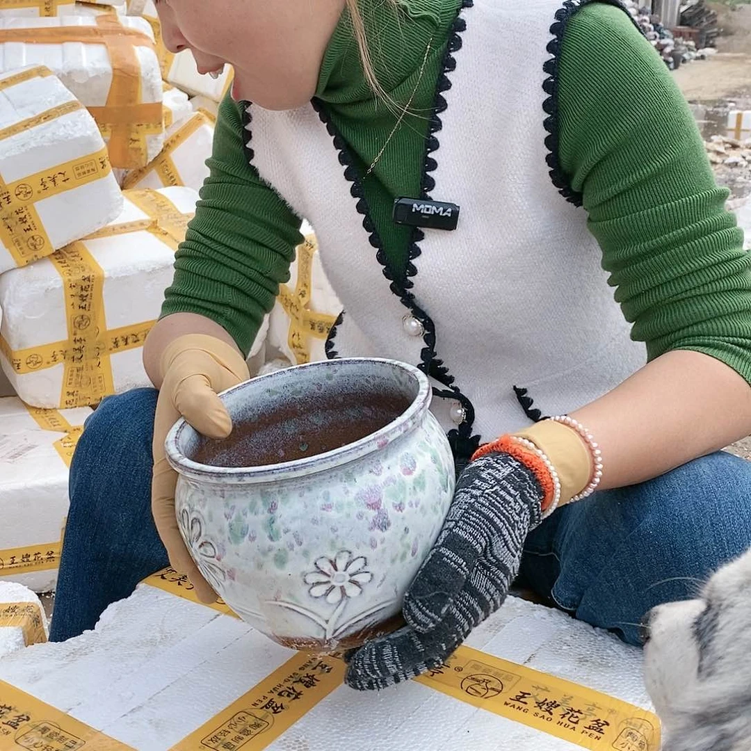 红陶20CM以下王嫂花盆1028-80