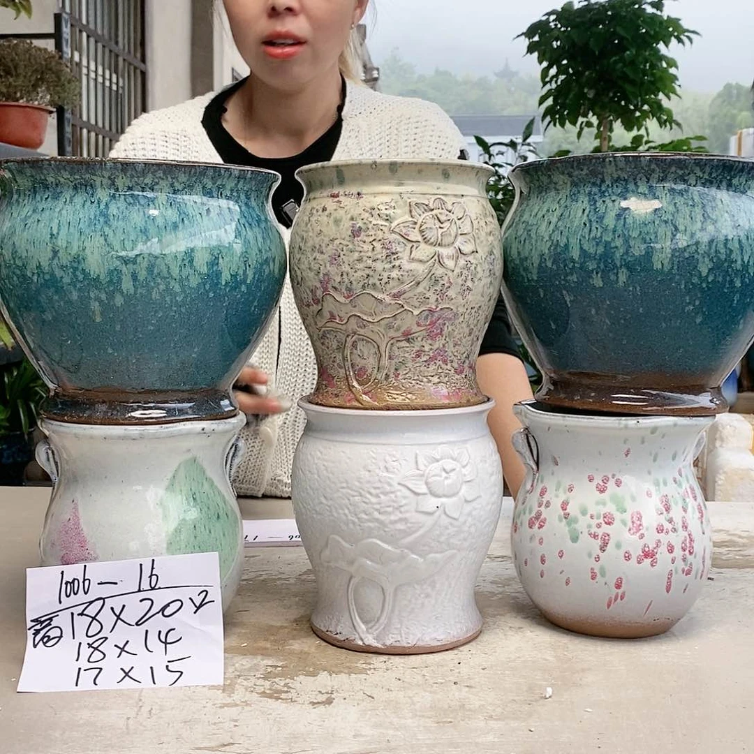 红陶20CM以下王嫂花盆1006-16框