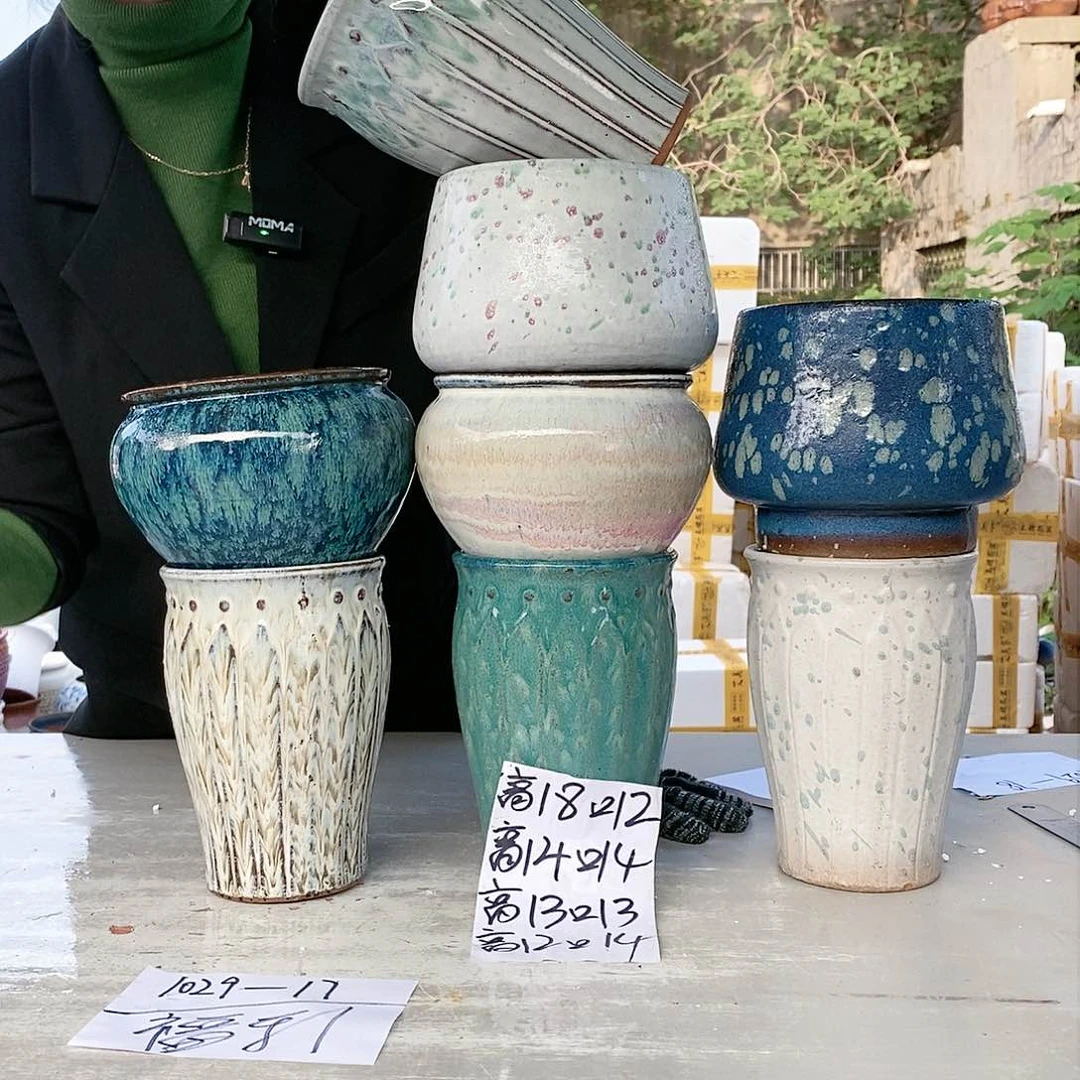 红陶20CM以下王嫂花盆1029-17框