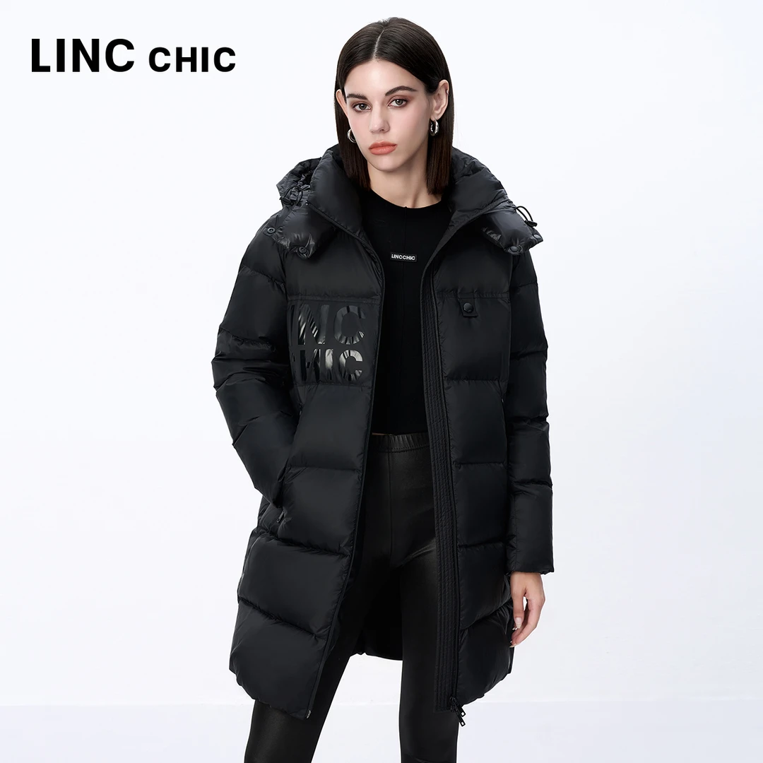 LINCCHIC/金羽杰摩登学院面包短中长鸭绒服Y24806199