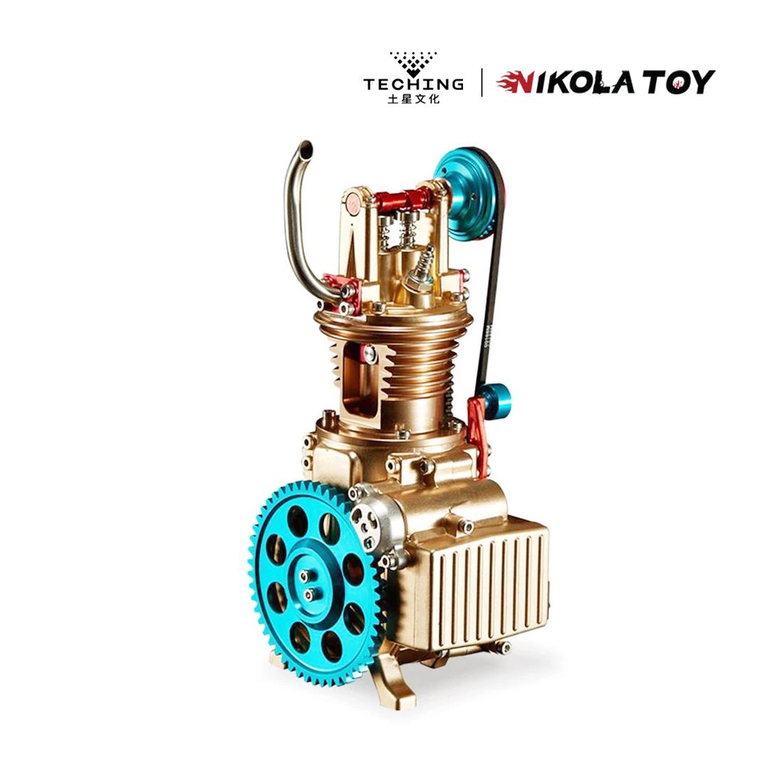 土星文化合金微型单缸引擎模型拼装玩具
