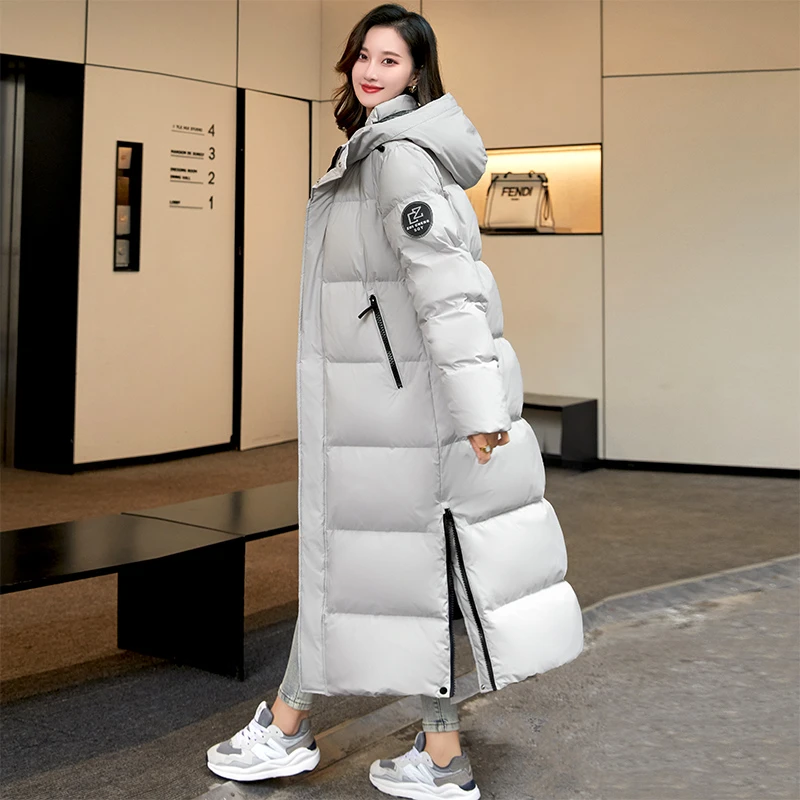 极寒400g超厚长款羽绒服加长休闲宽松冬季东北冬季大气保暖外套