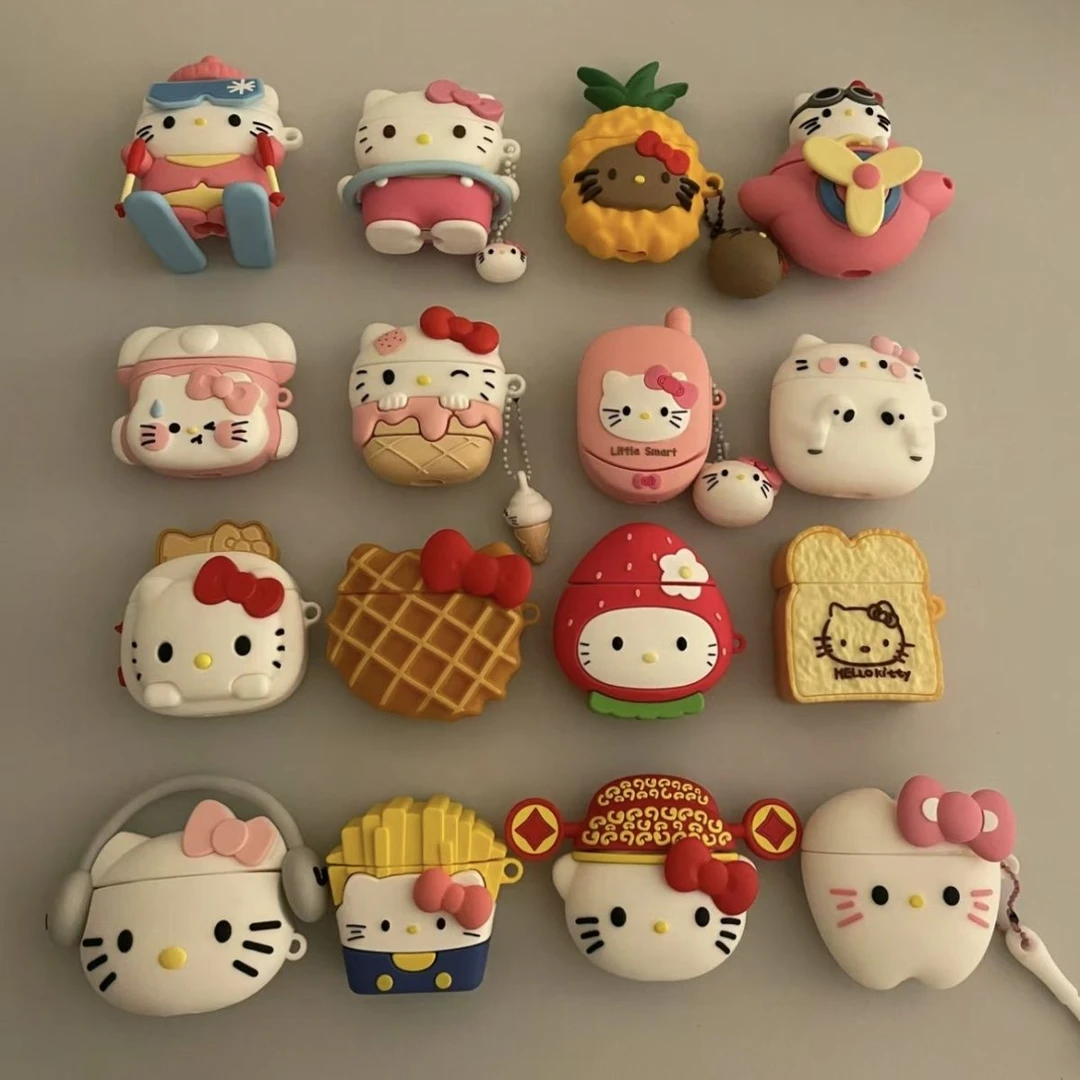 可爱卡通Kt硅胶壳适用AirPods pro2苹果1/2新3代蓝牙耳机保护壳套