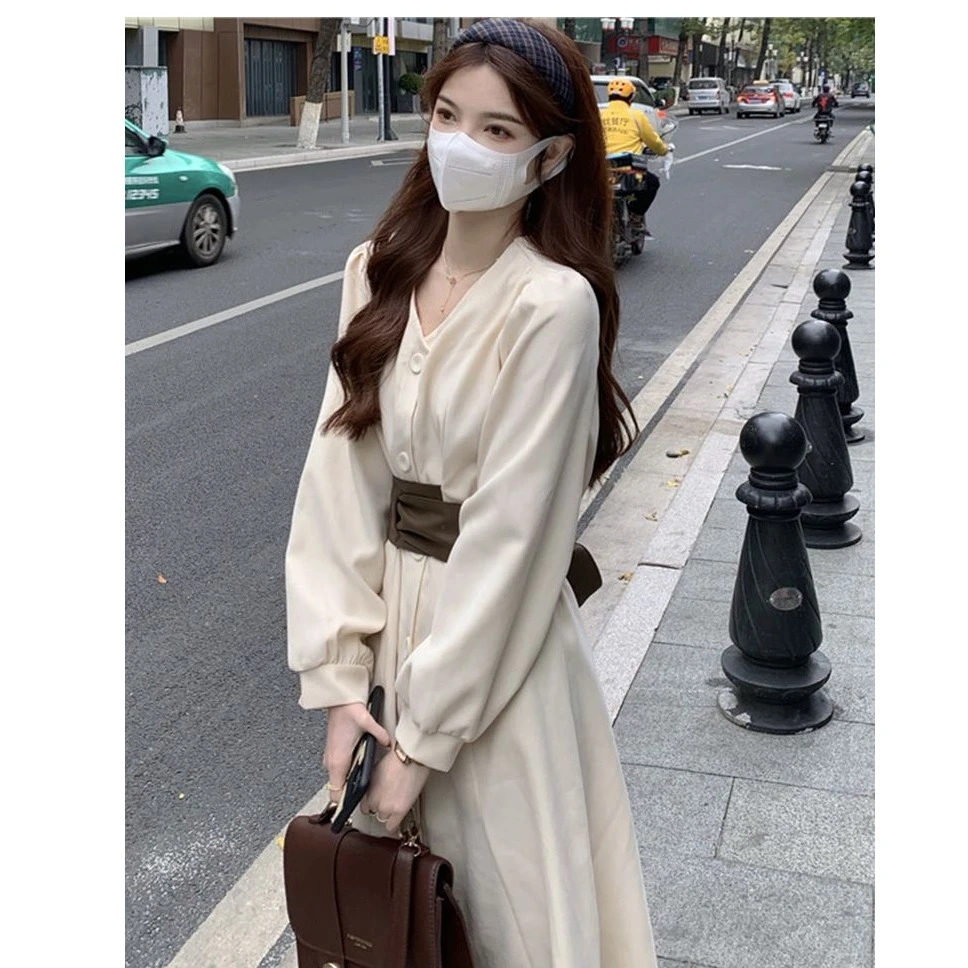 叛逆千金风早春新款高级感茶歇法式内搭气质收腰显瘦衬衫连衣裙女