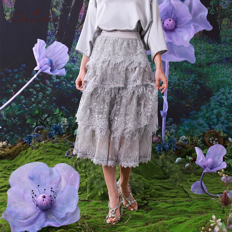 复古A字裙蛋糕裙半身裙女CFC1D028-077E