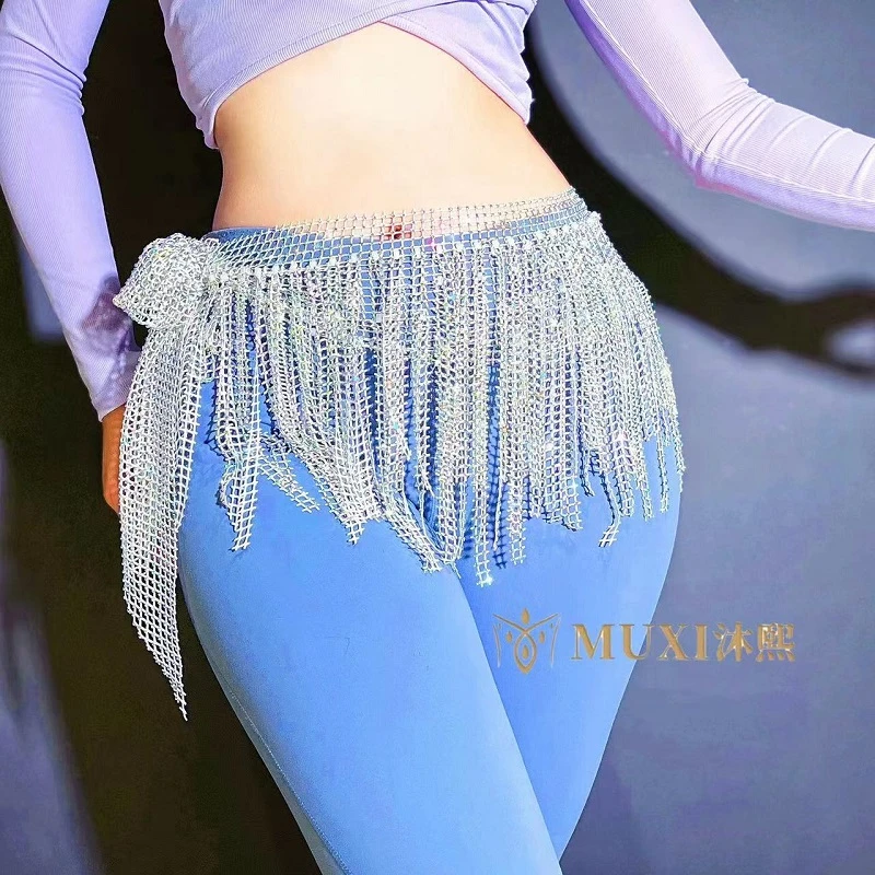 【直条款】肚皮舞亮钻流苏臀巾腰链腰巾西米神器沐熙佳繁星爆款