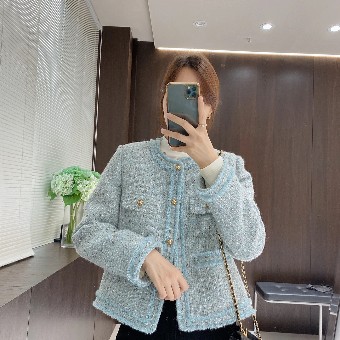 IMFLY金小金自制 羽绒服DYW8035小香风名媛白鸭绒外套女冬装上新