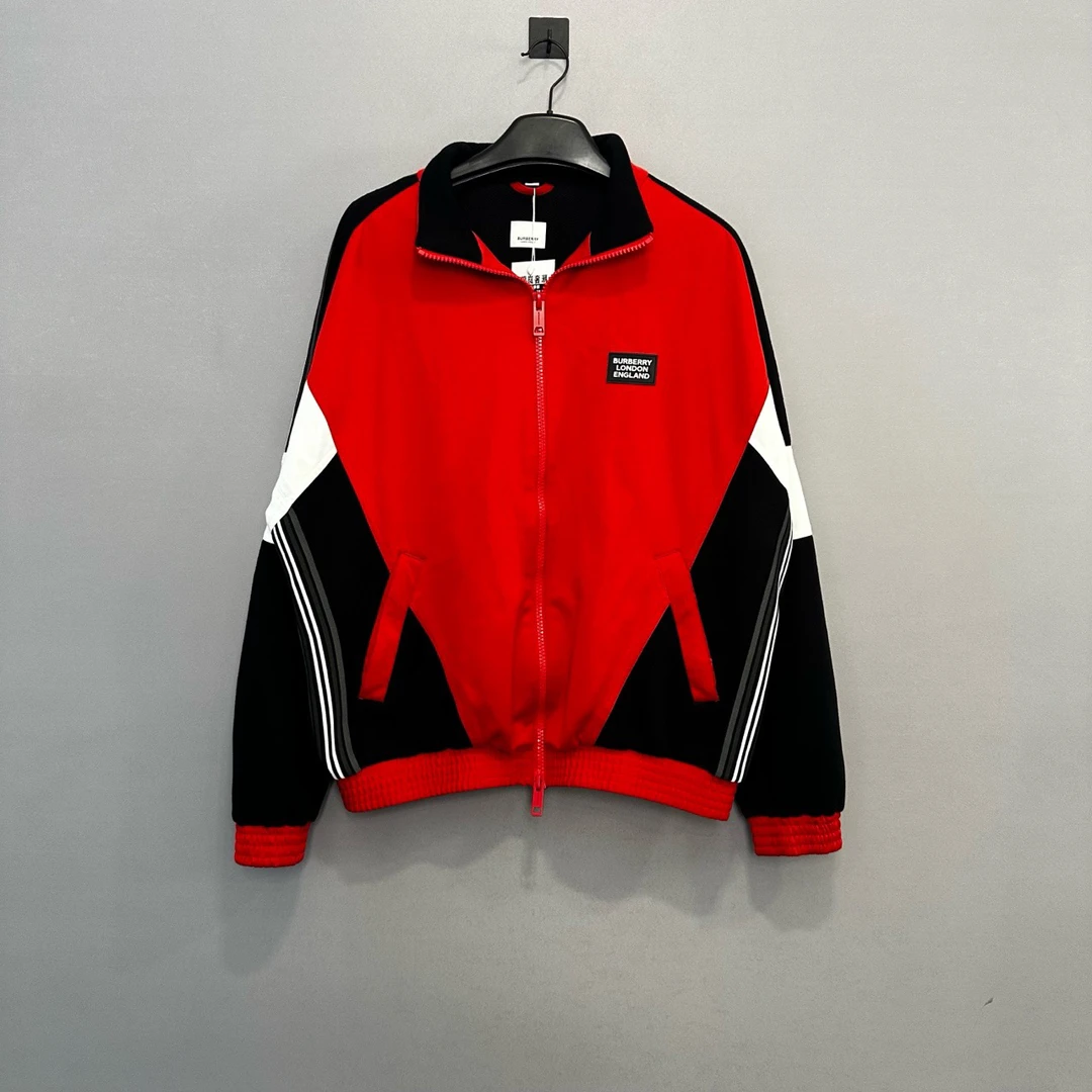 Burberry/博柏利拼接机车夹克/L码/99新/公价8400