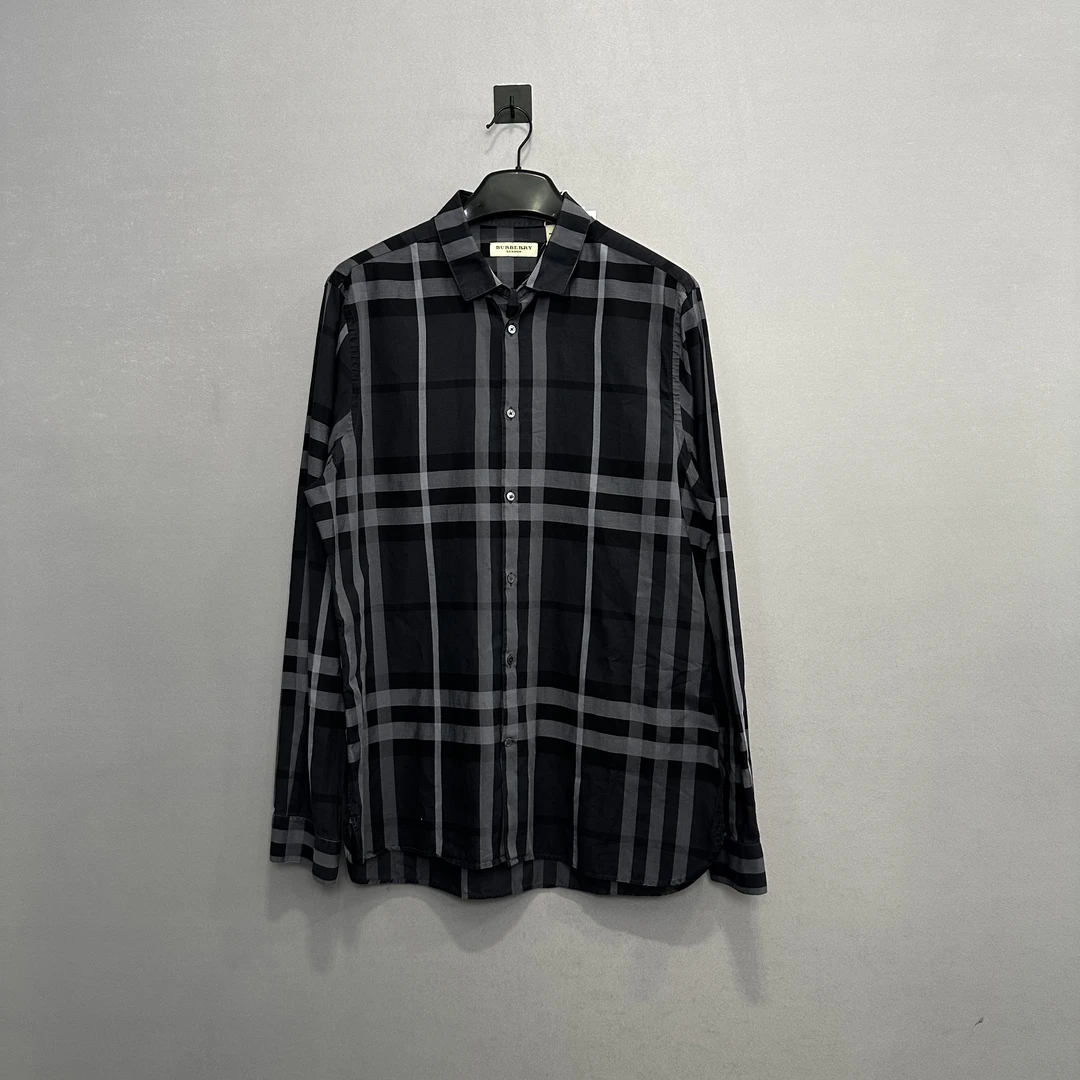 Burberry/博柏利格纹长袖衬衫/XL码/98新/公价5700