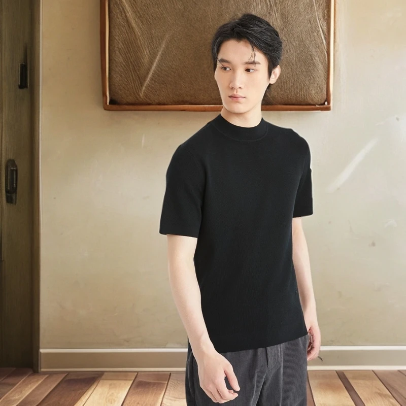 Lilanz/利郎Lilanz/利郎半高领半袖羊毛衫保暖舒适休闲百搭（短袖）