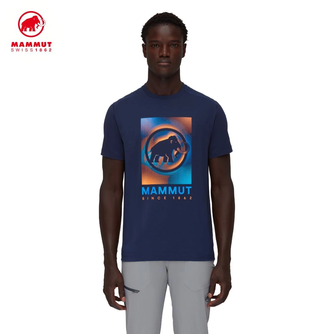 Mammut/猛犸象Trovat男士户外吸汗速干防晒印花舒适短袖圆领T恤